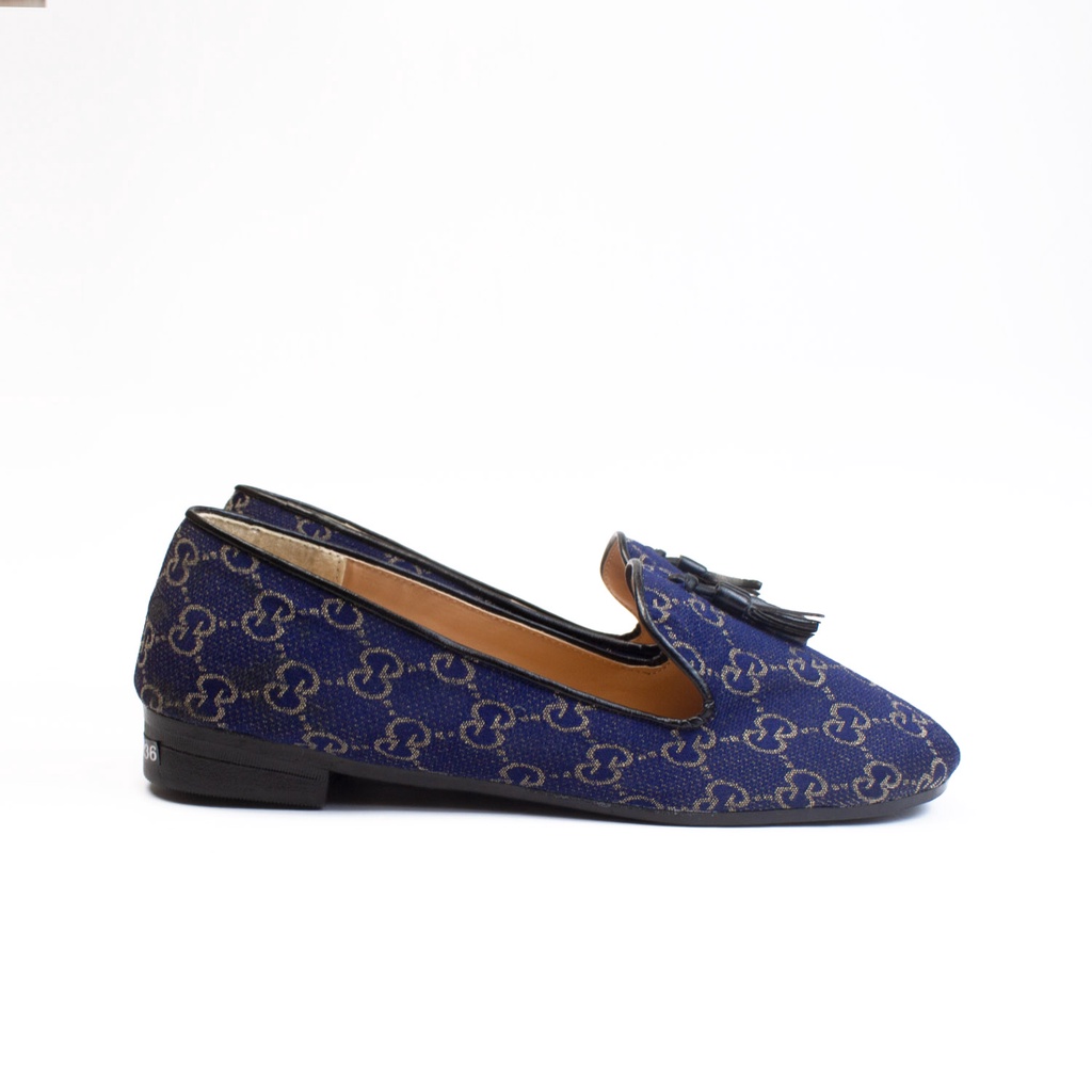 GIÀY BÚP BÊ LOAFER TUA RUA XANH NAVY BST LO003-022BL