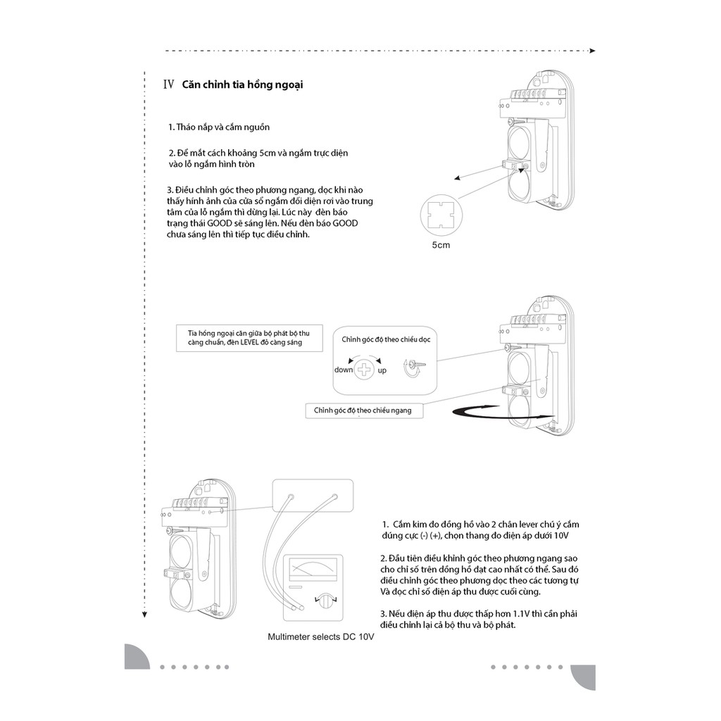 Hàng rào báo động chống trộm bằng cảm biến hồng ngoại ABT-100