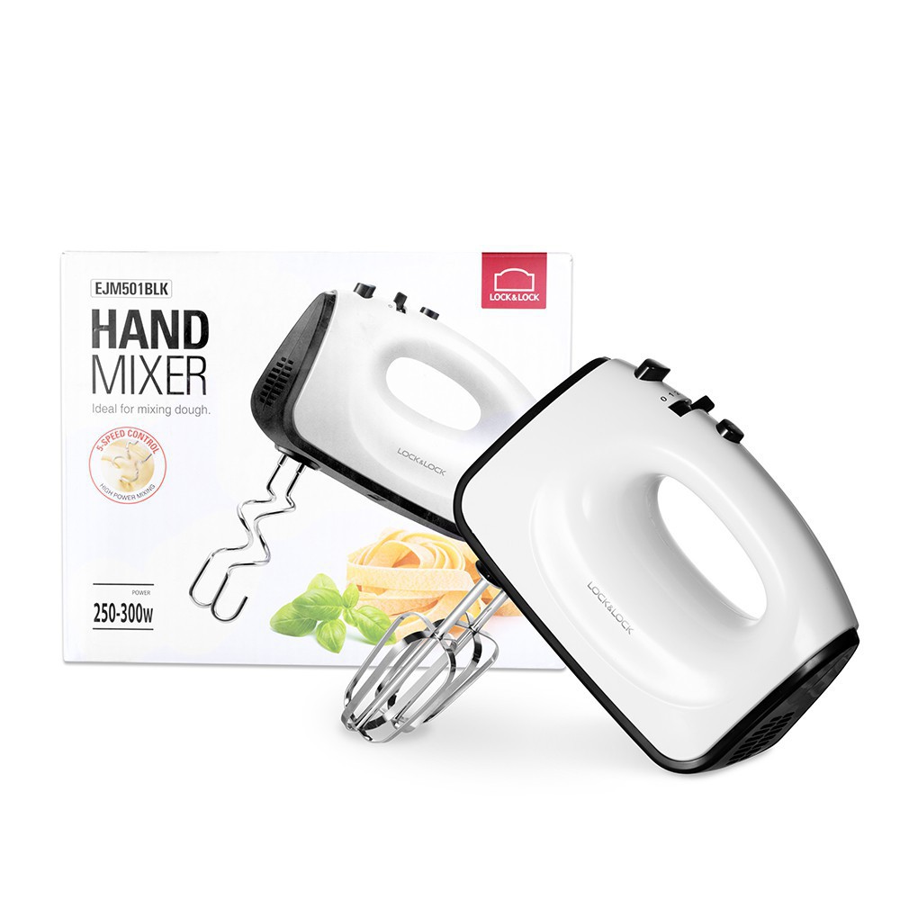 Máy Trộn Bột - Máy Đánh Trứng Lock&Lock Hand Mixer EJM501BLK 300W