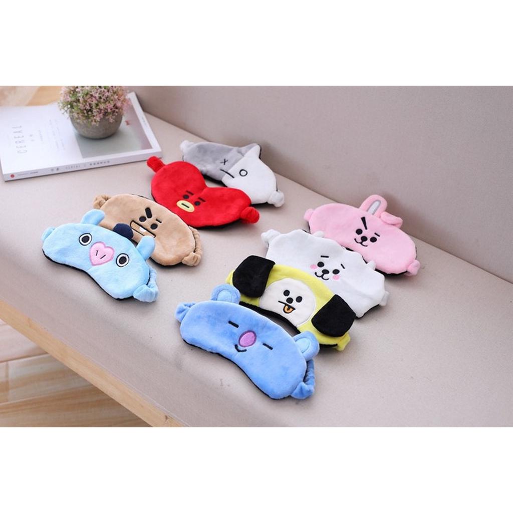 [Hàng mới về] Mặt nạ che mắt khi ngủ in hình bt21 dễ thương