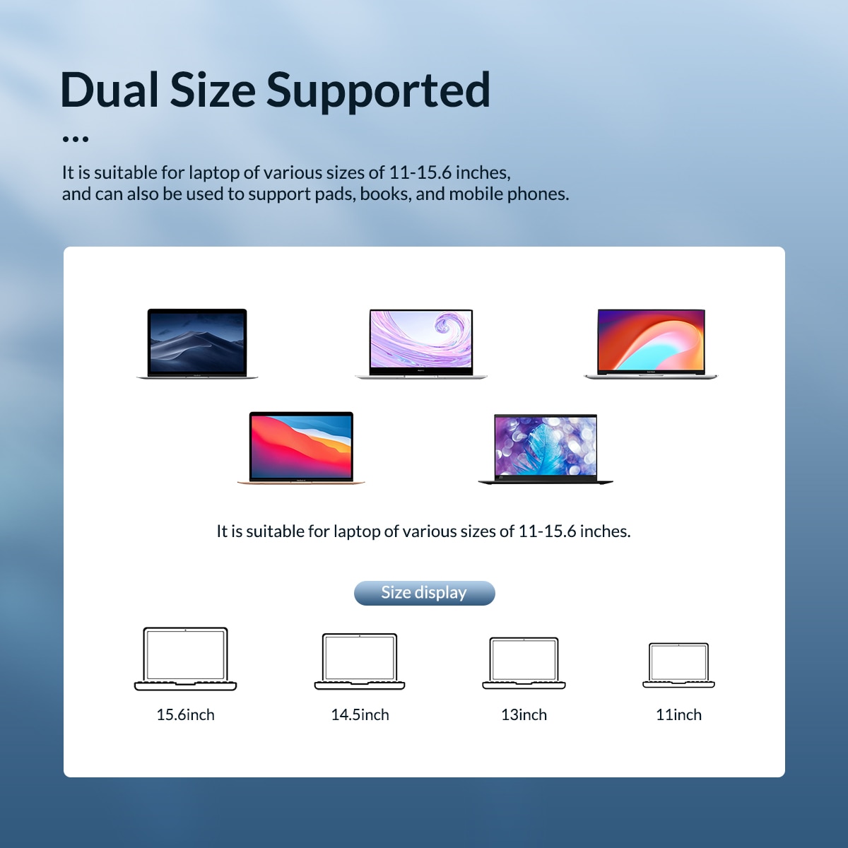 Giá đỡ laptop ORICO bằng nhôm có thể điều chỉnh tản nhiệt kết nối với USB 3.0 HUB và Cổng SD cho MacBook(LST-T1)