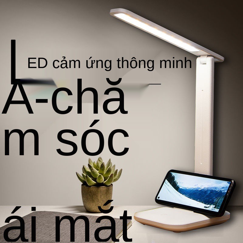 Đèn bàn bảo vệ mắt học LED có thể sạc lại hai lần phòng ngủ đầu giường usb sinh viên ký túc xá đọc sách