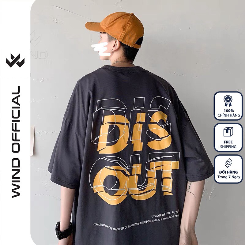 [Mã SKAMA8 giảm 8% đơn 300K] Áo phông tay lỡ WIND unisex form rộng DISOUT thời trang nam nữ oversize ulzzang