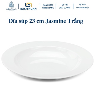 Dĩa súp Minh Long 23 cm Jasmine Lys Trắng Ngà