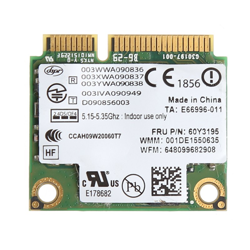 Card Wifi PCI-E 2 băng tần kép 300M 2.4 + 5G cho Intel 6250 Lenovo