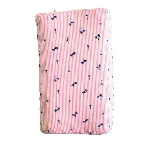 Bộ 2 Vỏ Gối Cao Su Non Chất Vải Thô Cotton Kẻ Sọc Mỏng Mềm Mại Thoáng Mát