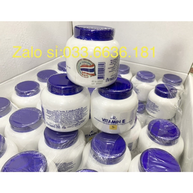kem dưỡng ẩm trắng da vitamin e hủ 200g
