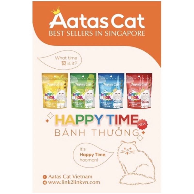 Bánh Thưởng AatasCat Happy Time [ 60g ] _ Best Sellers In Singapore