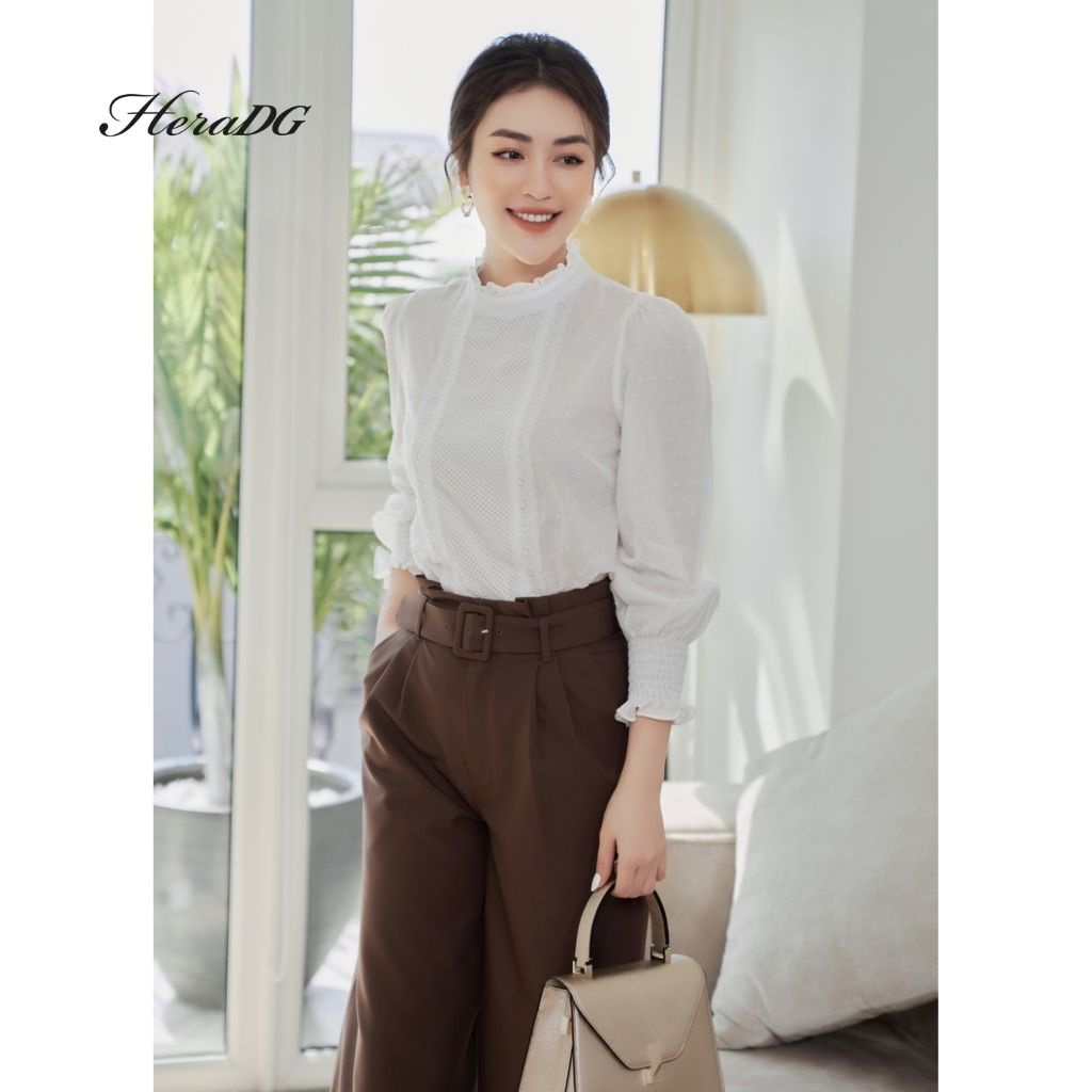 Quần Lửng Công Sở Nữ HeraDG Thiết Kế Lưng Cao Ống Suông Lơ Vê Gấu, Chất Liệu Tuýt Si Cao Cấp SQLBA004