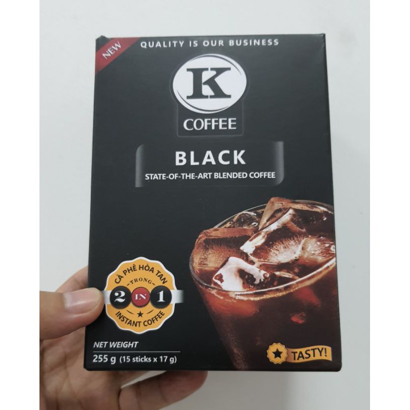 Cà phê hòa tan K Coffee Black 15 gói × 17g