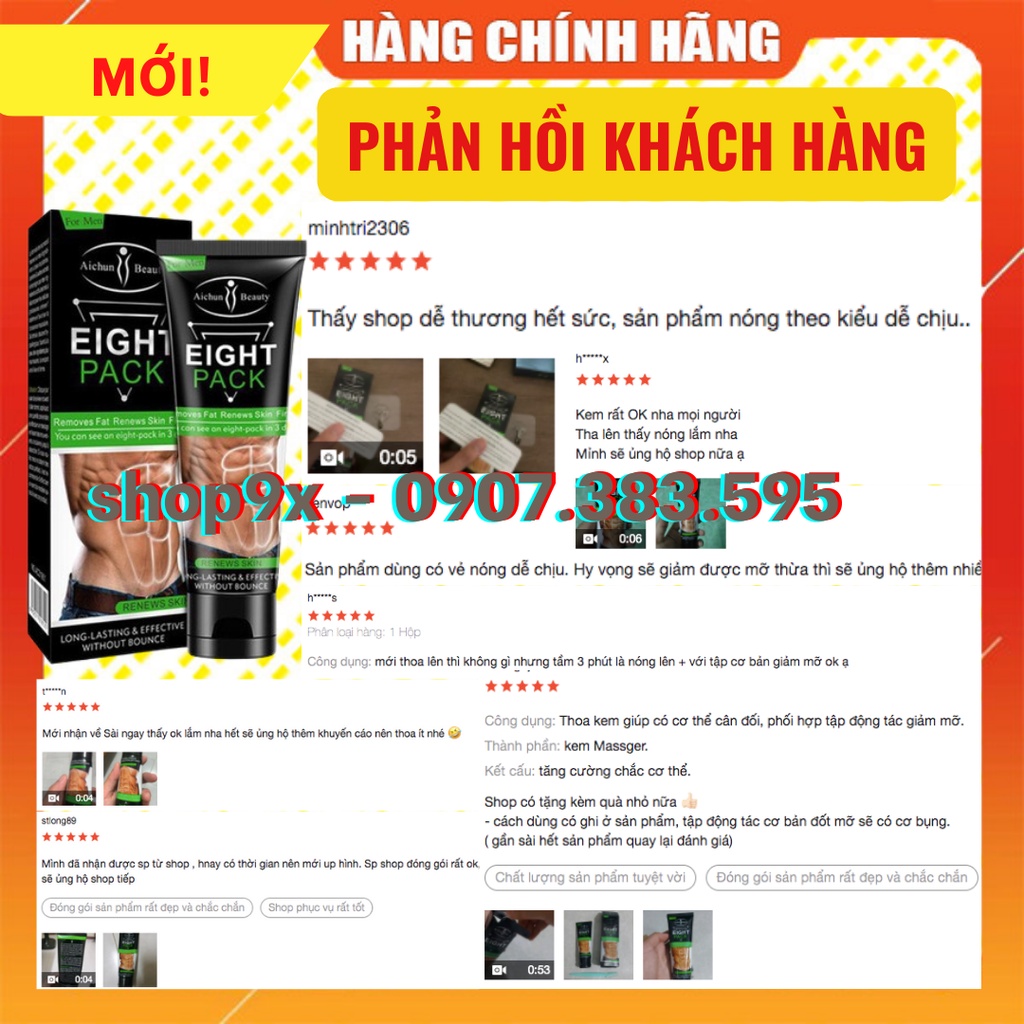 Kem Massage Tăng Cơ Giảm Mỡ Eight Pack Massage Aichun Beauty 80gr