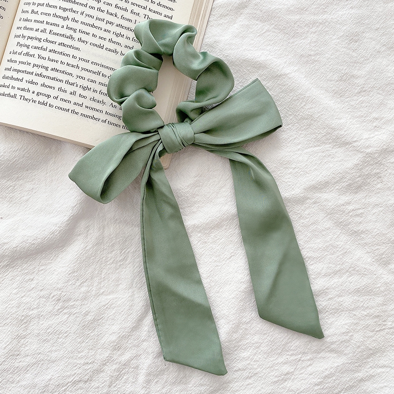 Dây Buộc Tóc Phối Nơ Xinh Xắn Phong Cách Hàn Quốc Dành Cho Nữ