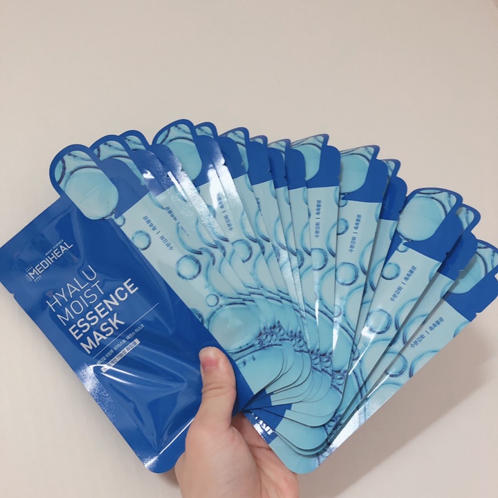 Set 15 miếng mặt nạ cấp ẩm chuyên sâu Mediheal Hyalu Moist Essence