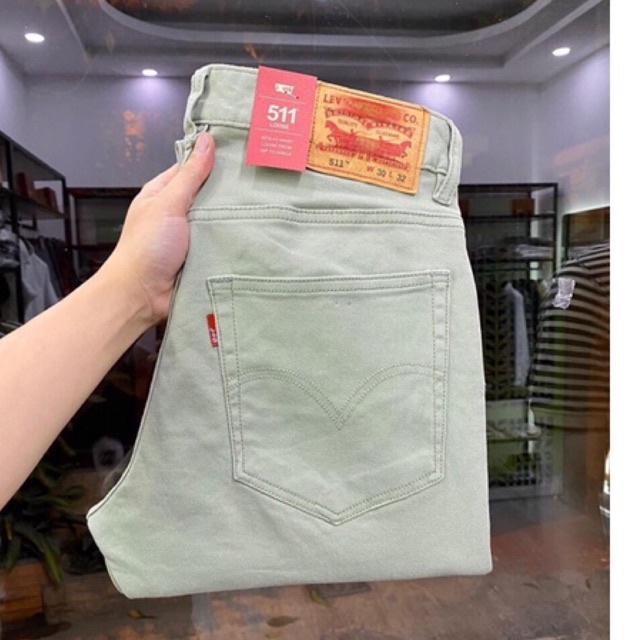 Quần Kaki Nam Cao Câp Màu xám rêu Quần kaki jean mẫu trơn dáng đứng ôm nhẹ chất vải co giãn