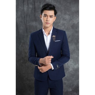 Bộ vest nam,Aó vest nam thời trang ,bộ suit màu xanh than cao cấp lịch lãm cho phái mạnh, com lê blaze