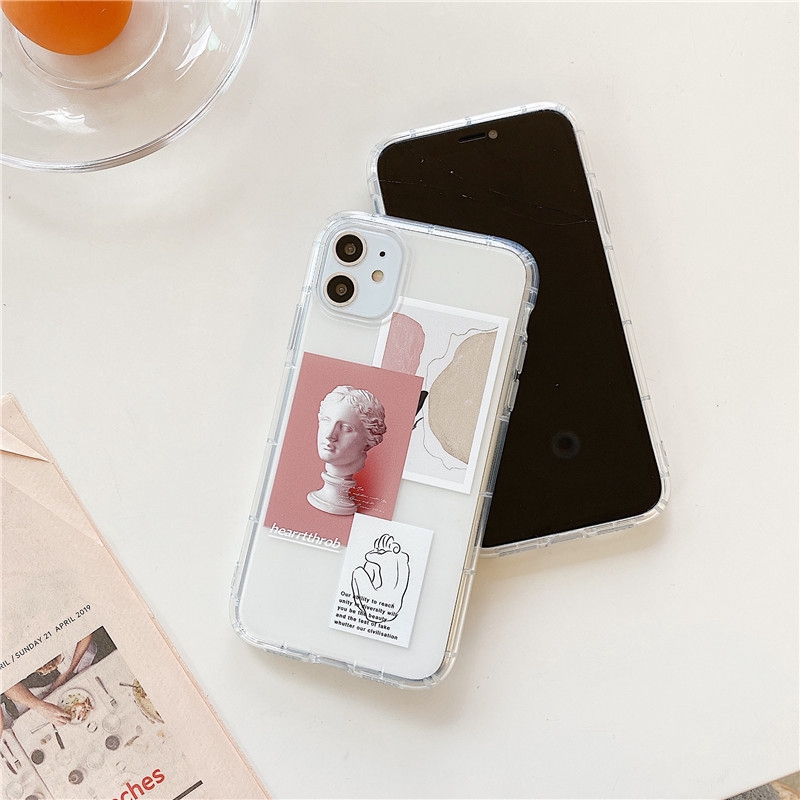 Ốp lưng trong suốt in hình cá tính dành cho Iphone 12 11 11pro 11promax XR XS XSmax 6 6S 7 8 6plus 7plus 8plus | BigBuy360 - bigbuy360.vn