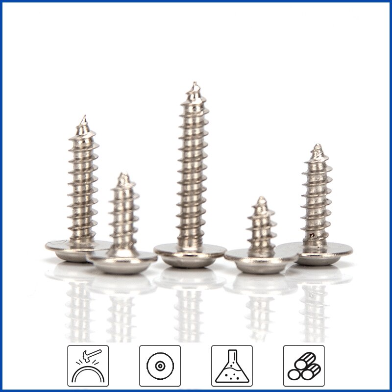 Bộ Ốc Vít Đầu Tròn Bằng Niken m2.6 m3 m4 4mm-20mm Chuyên Dụng