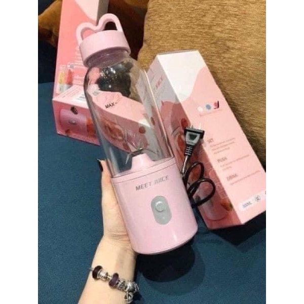 {CHÍNH HÃNG] MÁY XAY MINI MEET JUICE CHẤT LƯỢNG CAO 500ML, MÁY XAY SINH TỐ CẦM TAY ĐA NĂNG