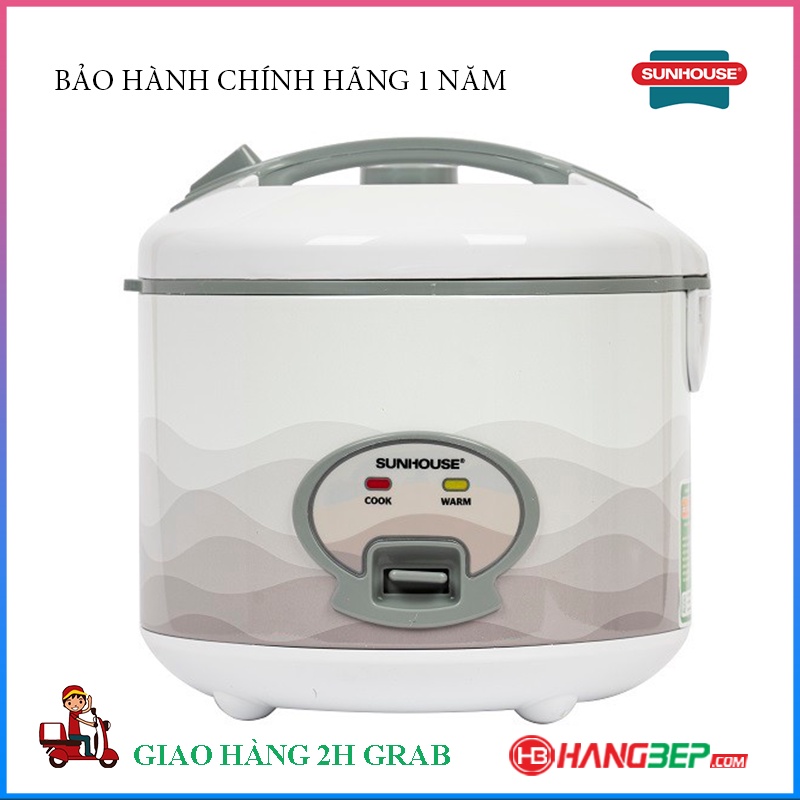 Nồi cơm điện Sunhouse 1.8 lít SHD8602 - Hàng chính hãng, bảo hành tại hãng 12 tháng toàn quốc