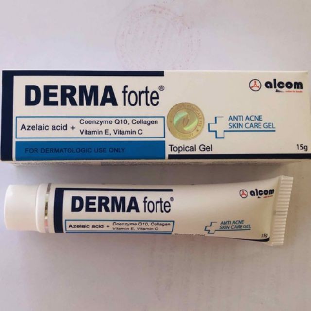 Kem Giảm Mụn Gel Ngừa Thâm Mụn Đầu Đen, Mủ, Tẩy Bã Nhờn Derma Forte 15g - Hàng Chính Hãng