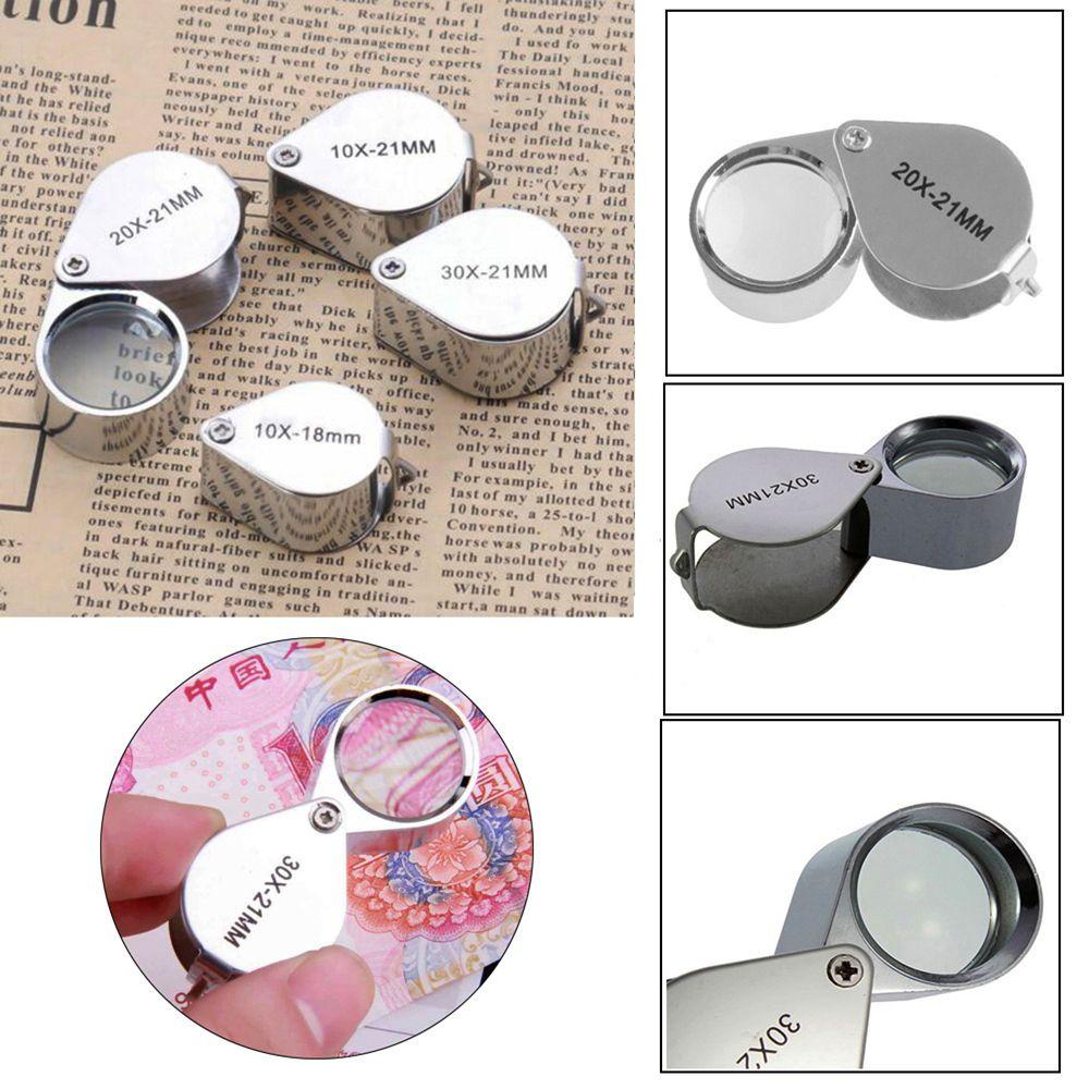 1 Kính Lúp Mini Cầm Tay Màu Bạc Dùng Để Làm Trang Sức