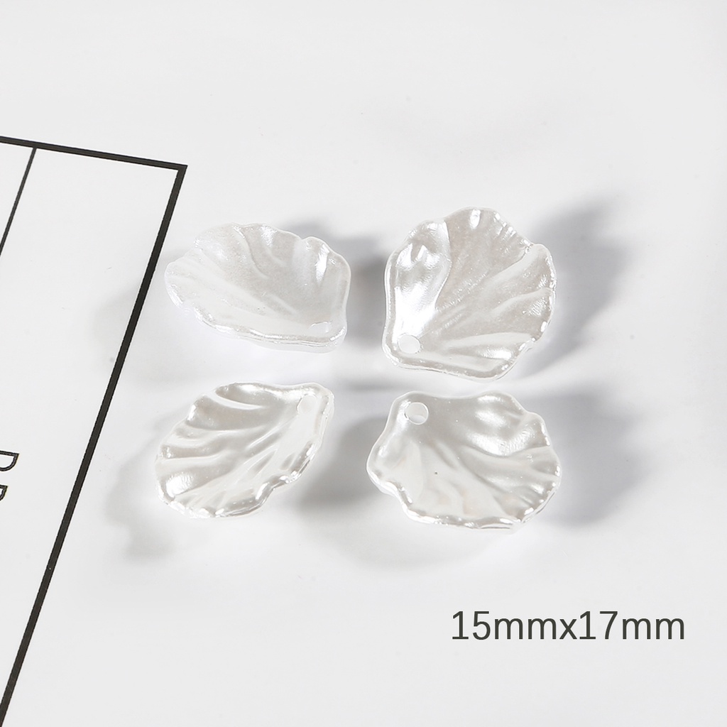 Phụ Kiện Trang Sức Hình Cánh Hoa Mẫu Đơn / Vỏ Sò Bằng abs Màu Sắc Ngọc Trai Nhân Tạo