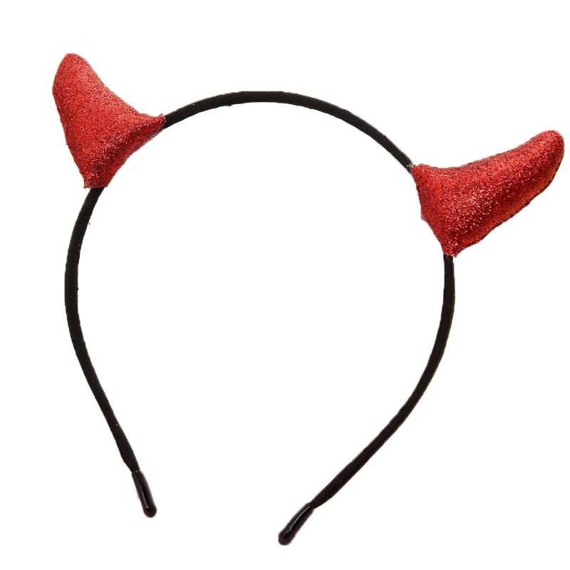Cài tóc sừng quỷ hóa trang Halloween đơn giản đáng yêu