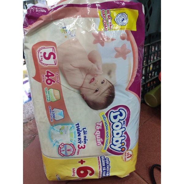 Tã quần sơ sinh Bobby S46+6 cho bé từ 4-8kg