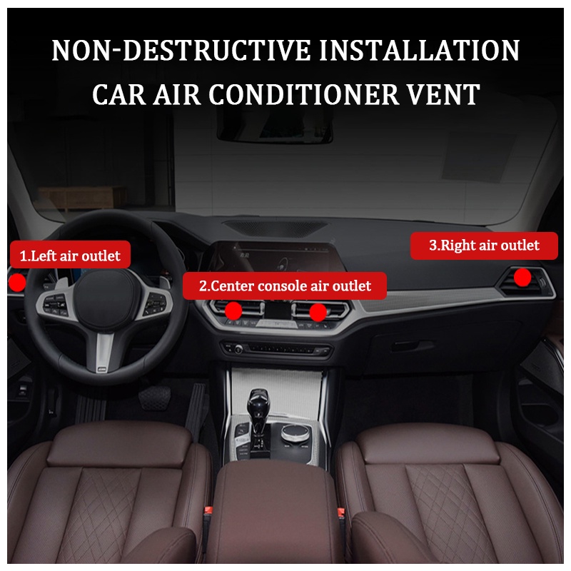 Dây trang trí lỗ thông khí xe hơi SEAMETAL đính đá pha lê nhiều màu sắc