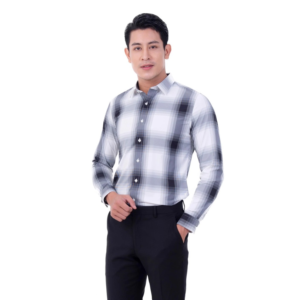 Áo sơ mi nam dài tay SPUN dáng Slimfit 𝑴𝑨𝒀 10 𝑪𝒉𝒊́𝒏𝒉 𝒉𝒂̃𝒏𝒈 mã KSM0519ON 277