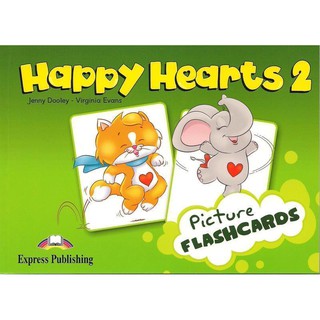 Flashcard Happy Heart 2, A5, 1 mặt, ép plastic.