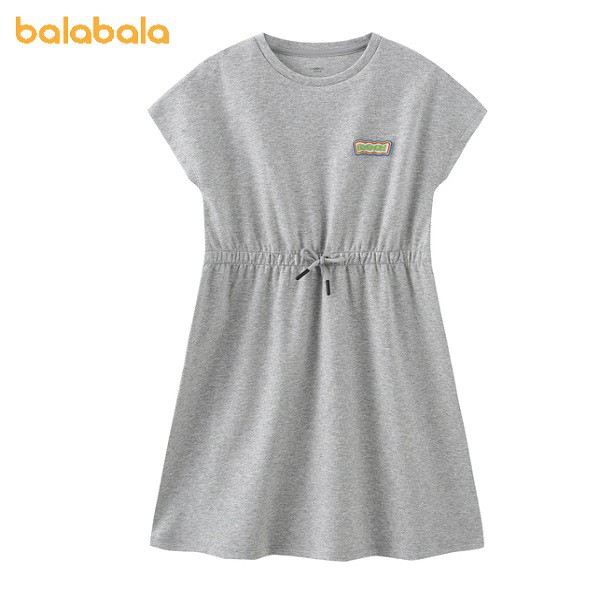 (7-16 tuổi) Váy thun cotton bé gái hãng BALABALA 20222111103400205 màu ghi xám