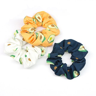 Dây cột tóc vải scrunchies quả bơ