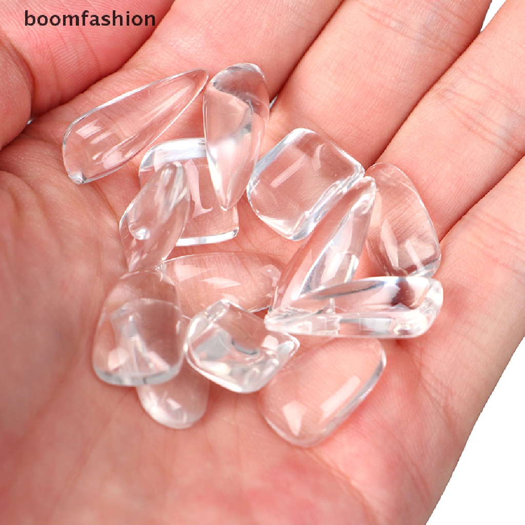 [boomfashion] 10pcs Transparent Glass Gel Nail Art Display Nail Color Board Manicure Tools [new]