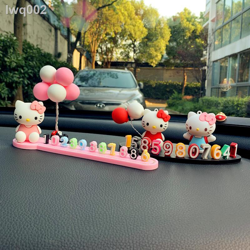 Bảng Số Điện Thoại Đỗ Xe Hơi Tạm Thời Hình Hello Kitty Dễ Thương