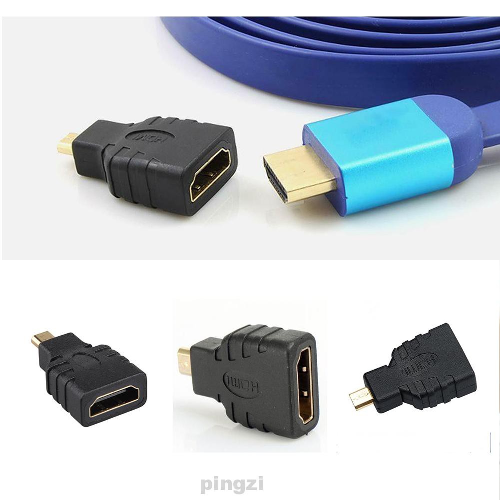 Set 2 Đầu Chuyển Đổi Micro Hdmi Bằng Pvc Chống Mòn Di Động Cho Raspberry Pi 4 B