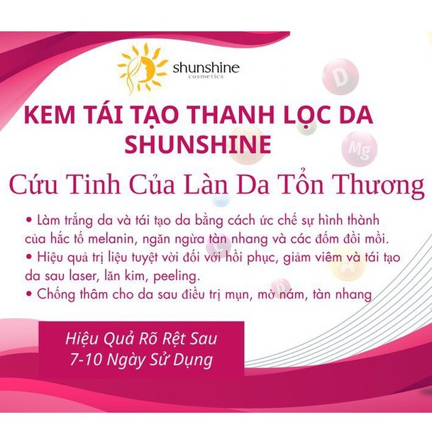 Shunshine Cosmetics sản phẩm dưỡng trắng và tái tạo da | BigBuy360 - bigbuy360.vn
