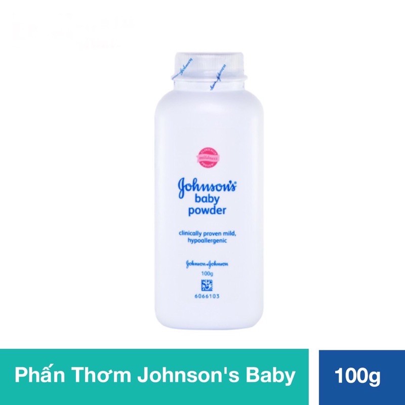 Phấn thơm Johnson ‘s cho bé chai màu trắng 100g ( Johnson’s Baby Powder )