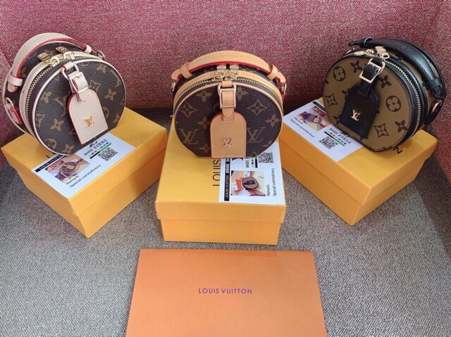 Túi hoa nâu mini đeo chéo