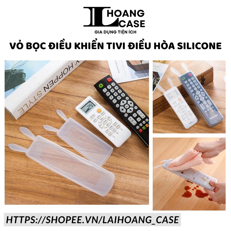 Vỏ bọc bảo vệ điều khiển từ xa bằng silicone chống thấm nước chống bụi bẩn thiết kế tai thỏ dành cho tivi máy lạnh