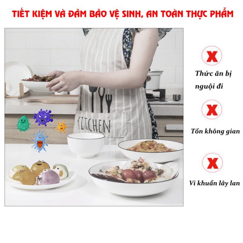 Lồng Bàn Giữ Nhiệt  Đậy Thức Ăn Thông Minh  4 Tầng Dựng Thức Ăn thiết kế thông minh an toàn sức khỏe