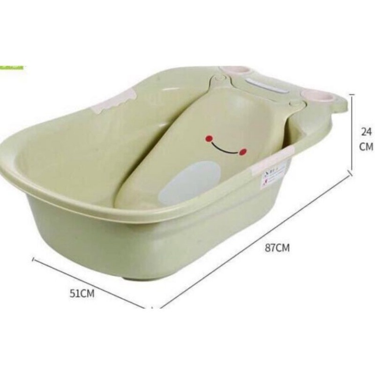 chậu tắm cho bé hình ếch dễ thương, thau tắm cho bé nhựa Việt Nhật
