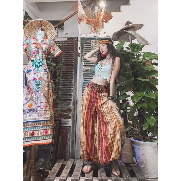 Quần alibaba hoạ tiết | Hình Thật Shop Chụp