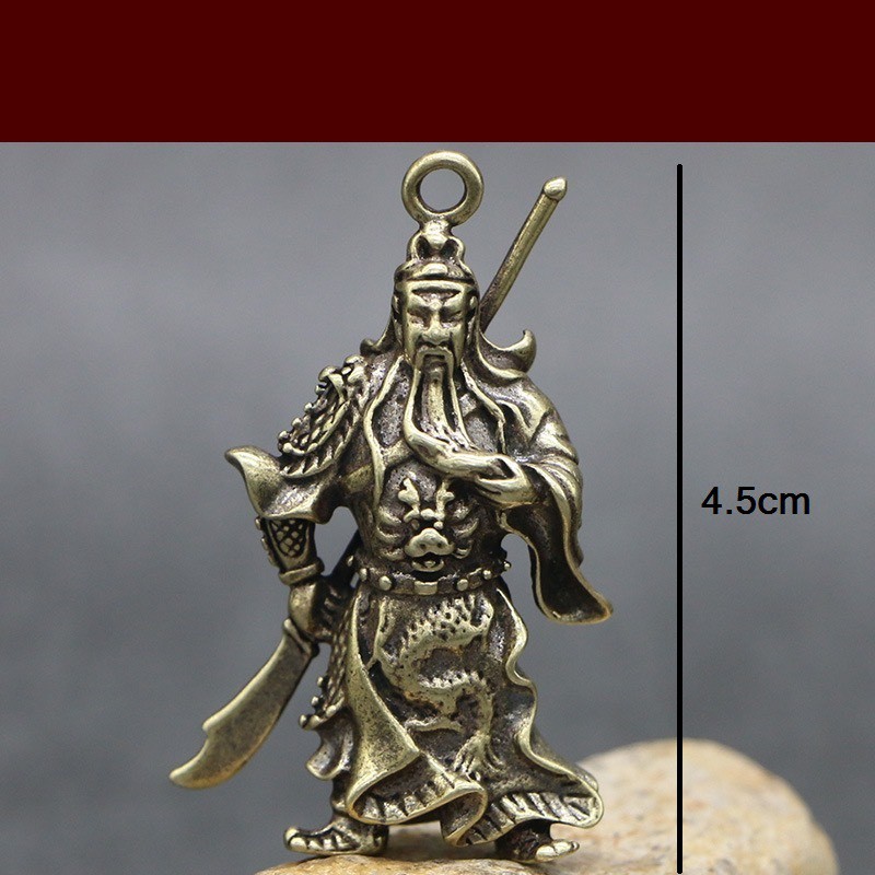 Tượng Quan công mini bằng đồng thau chế tác thủ công dùng để trang trí bàn làm việc oto đem lại may mắn tài lộc | BigBuy360 - bigbuy360.vn