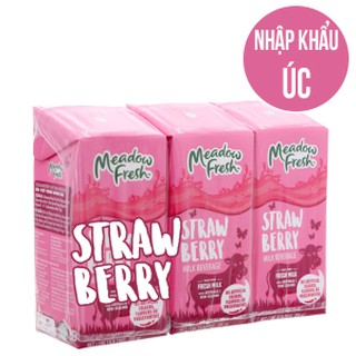[ NHẬP SUATTN01 GIẢM 20K] Sữa Tươi Newzealand Meadow Fresh Hương Dâu 200ml