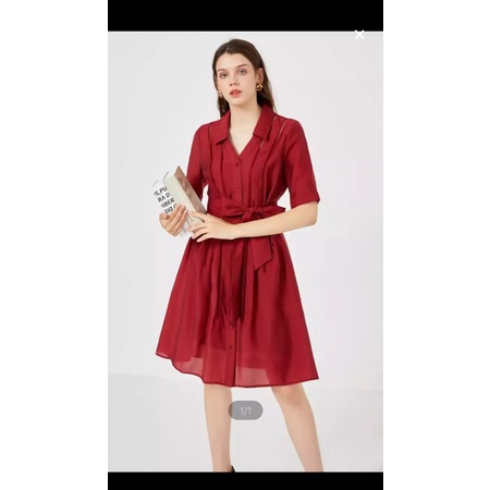 Váy sơ mi Vero Moda buộc nơ