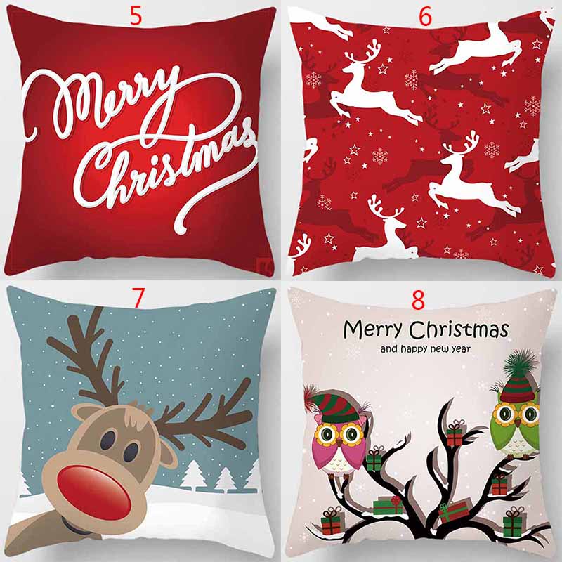 Vỏ gối 45x45cm in hình hai mặt chủ đề Giáng sinh | BigBuy360 - bigbuy360.vn
