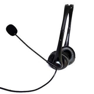 ECVN USB Headset with Microphone MIC Computer Headphones for Call PC Laptop USB2.0