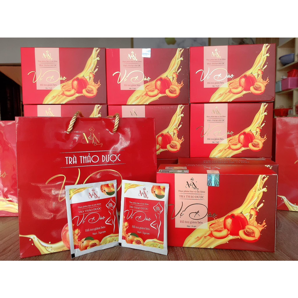 Trà Vị Đào giảm cân hộp 15 gói