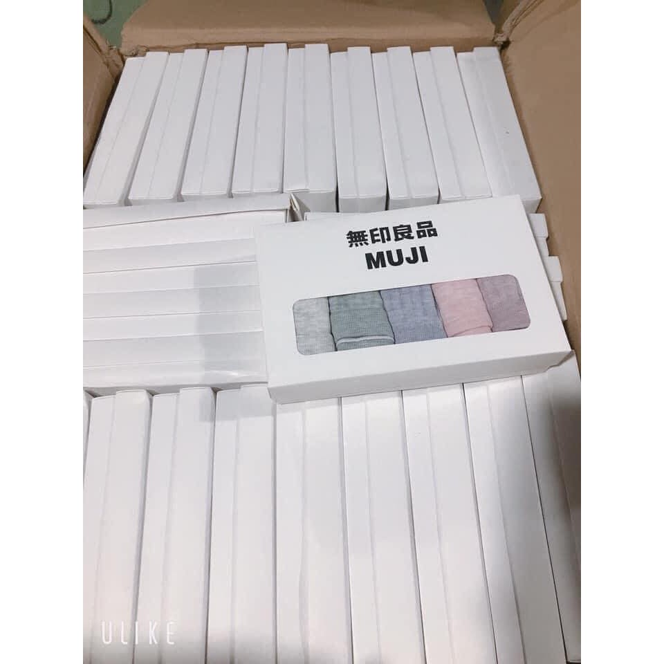 Hộp 5 Quần Lót Nữ Muji💖𝑭𝑹𝑬𝑬𝑺𝑯𝑰𝑷💖Quần Lót Xuất Nhật -Quần Xì Cotton Co Giãn 4 Chiều QLCT02